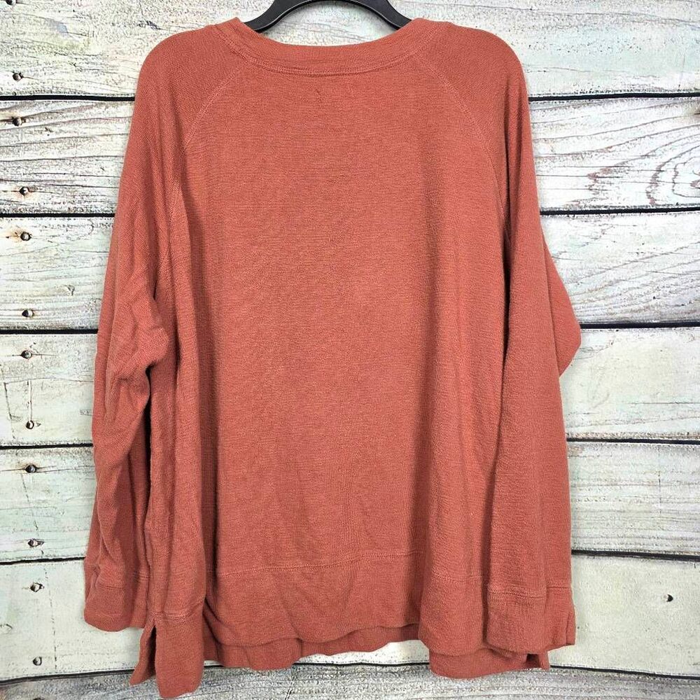 Maurices Rust Long Sleeve Pullover Top Size 2x Pl… - image 4